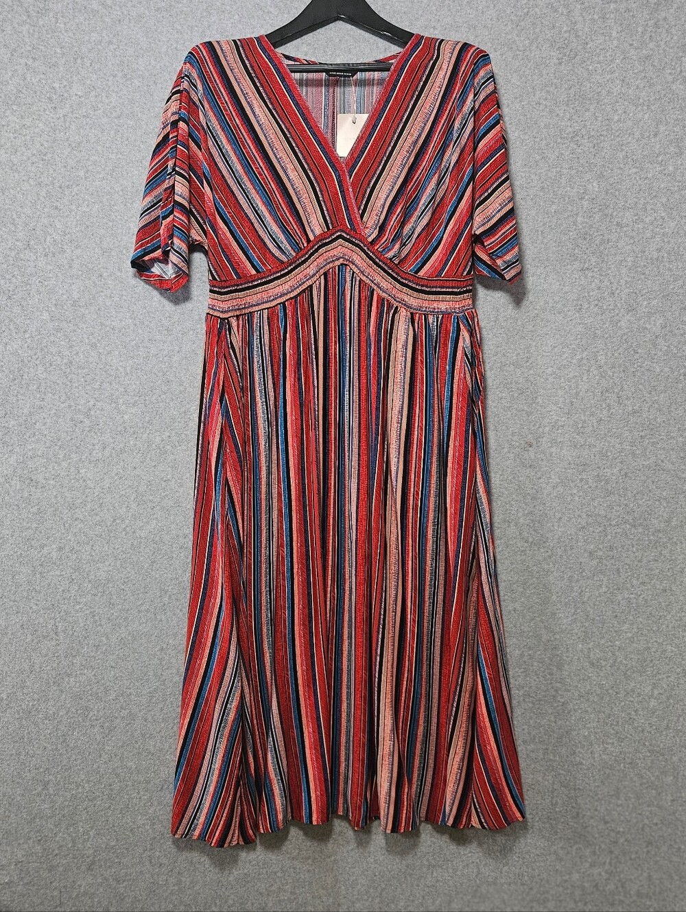 BloomChic Striped V-Neck Maxi Dress Size 14-16 Summer Beachy Boho Vibe